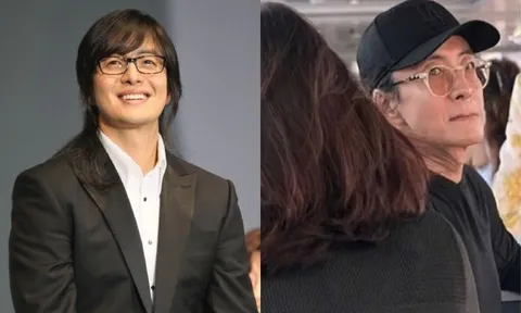 Bae Yong Joon 'Bản tình ca mùa đông' hiếm hoi xuất hiện bên vợ con sau nhiều năm sống khép kín