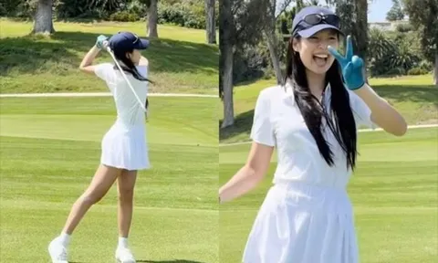 Jennie (BLACKPINK) gây chú ý với kỹ năng chơi golf