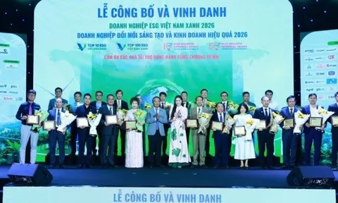 Vinh danh Top doanh nghiệp ESG Việt Nam xanh 2026 và Top doanh nghiệp Đổi mới sáng tạo và Kinh doanh hiệu quả 2026