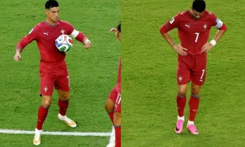 Ronaldo thay giày nhưng vẫn bế tắc trước Colombia