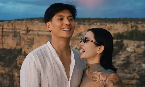 Lệ Quyên hạnh phúc bên bạn trai kém 12 tuổi khi du lịch ở Mỹ