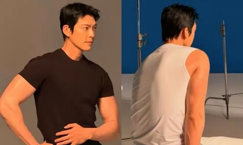 Kim Woo Bin lộ cơ bắp lực lưỡng như tượng tạc