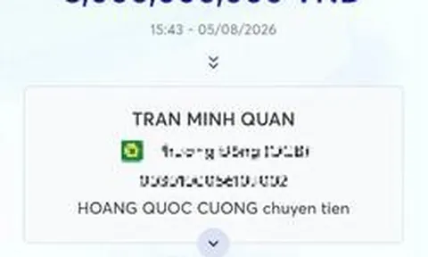 Tài khoản ngân hàng phát sinh 12 giao dịch chuyển khoản liên tiếp với tổng 5 tỷ đồng: Người đàn ông được công an mời làm việc