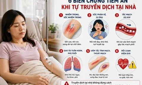 Người phụ nữ truyền dịch tại nhà trước khi bay châu Âu, bác sĩ cảnh báo rủi ro