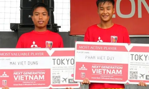Hai cầu thủ U17 được sang tập huấn ở Nhật Bản