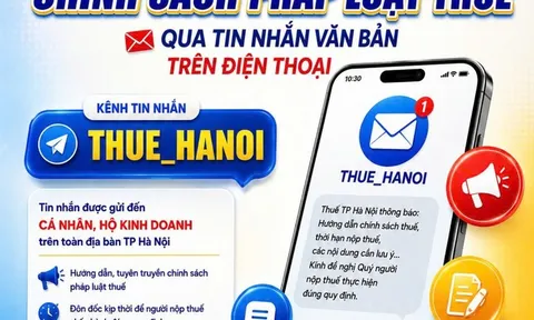 Thuế TP. Hà Nội triển khai kênh lan tỏa chính sách, pháp luật thuế qua tin nhắn điện thoại dành cho hộ, cá nhân kinh doanh