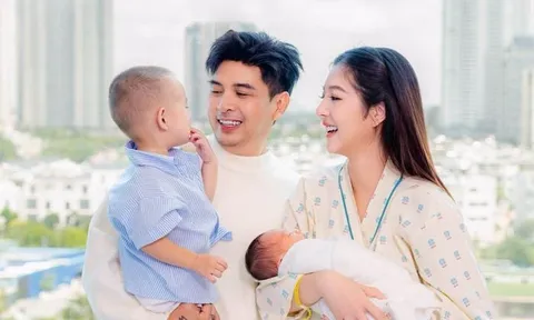 Vợ kém ca sĩ Hồ Quang Hiếu 17 tuổi sinh con lần hai