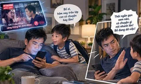 Nghiện phim ngắn AI, con vừa mở lời bố đã xua tay 'nói nhanh lên'
