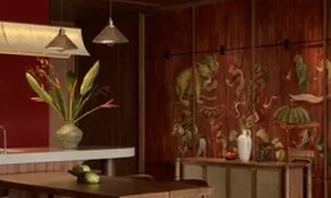 Căn hộ 130m² ‘đưa’ tranh Đông Hồ vào không gian sống