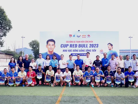 Khai mạc Giải bóng đá Thanh niên công nhân Cup Red Bull 2023 khu vực Đồng bằng Sông Tiền