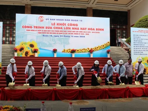 Quận 10: Khởi công sửa chữa lớn công trình Nhà hát Hòa Bình