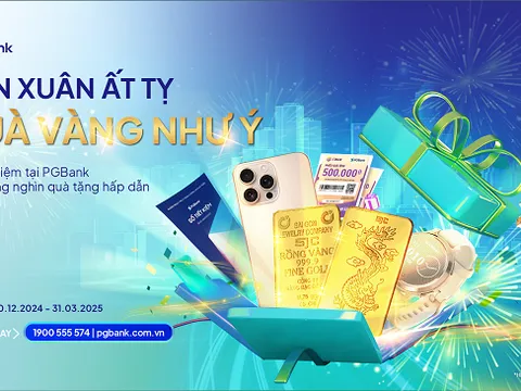 PGBank tặng Vàng cho khách hàng gửi tiết kiệm dịp Tết Ất Tỵ 2025