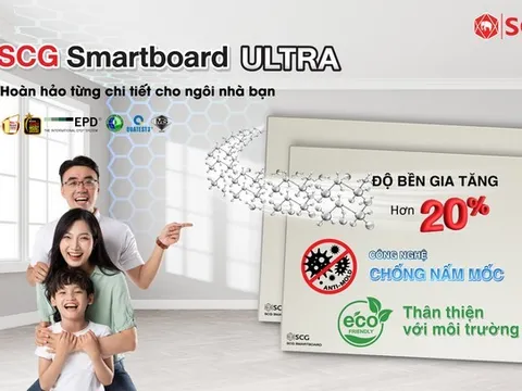 Thêm bước tiến xanh ngành xây dựng: SCG ra mắt tấm xi măng sợi Thế hệ mới Smartboard Ultra đạt chuẩn chứng nhận EPD quốc tế