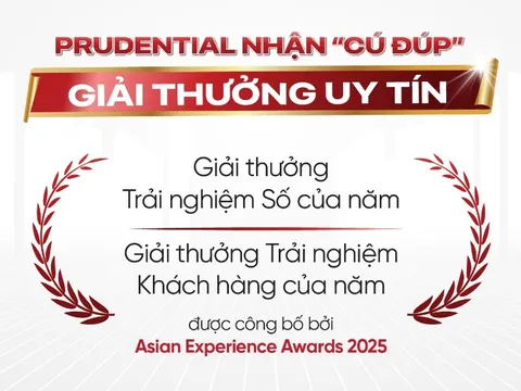 Prudential nhận “cú đúp” tại Asian Experience Awards 2025