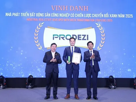 Prodezi nhận danh hiệu “Nhà phát triển bất động sản công nghiệp có chiến lược chuyển đổi xanh năm 2025”