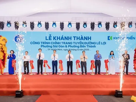 Công ty Khang Điền khánh thành công trình chỉnh trang tuyến đường Lê Lợi nhân dịp năm mới 2026