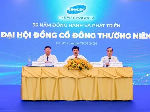 ĐHĐCĐ Gemadept 2026: Chia cổ tức 22%, thưởng cổ phiếu 50%, mục tiêu lợi nhuận 2.800 tỷ đồng