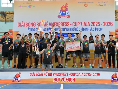 Bế mạc Giải Bóng rổ Trẻ VnExpress - Cup Ziaja 2025-2026: Vinschool Central Park giành chiến thắng tuyệt đối tại Siêu Cúp hai miền