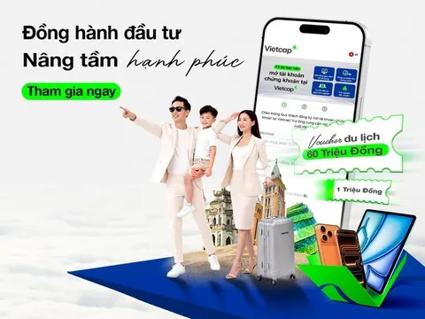 Vietcap triển khai chương trình “Đồng hành đầu tư, nâng tầm hạnh phúc” trong tháng 6