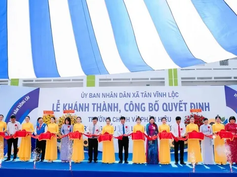 Khánh thành Trường Tiểu học Lại Hùng Cường, mở thêm không gian học tập hiện đại cho học sinh Tân Vĩnh Lộc