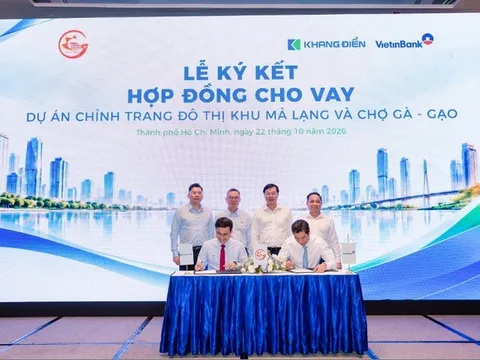 Khang Điền và Vietinbank ký kết hợp đồng cho vay dự án chỉnh trang đô thị khu Mả Lạng và Chợ Gà – Gạo