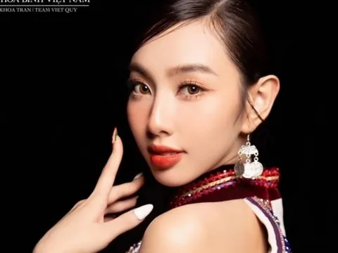 Hoa hậu Thùy Tiên xinh đẹp, nổi bật khi diện trang phục dân tộc