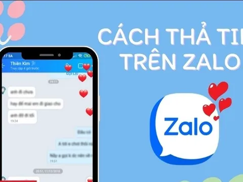 Cách thả tim trên Zalo bay ngập tràn để bày tỏ cảm xúc