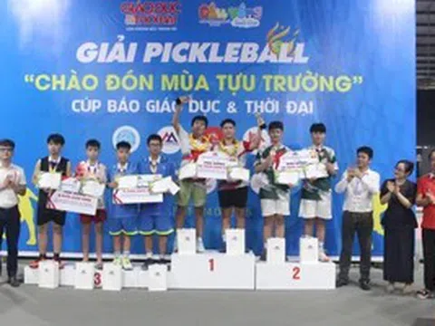 Giải Pickleball Cúp Báo GD&TĐ bế mạc với nhiều niềm vui trước thềm năm học mới