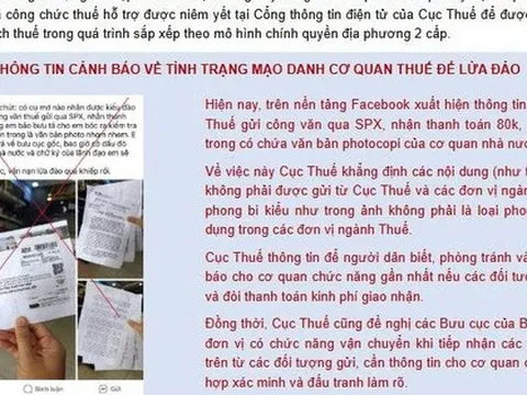Thuế TP HCM cảnh báo những thủ đoạn lừa đảo mới