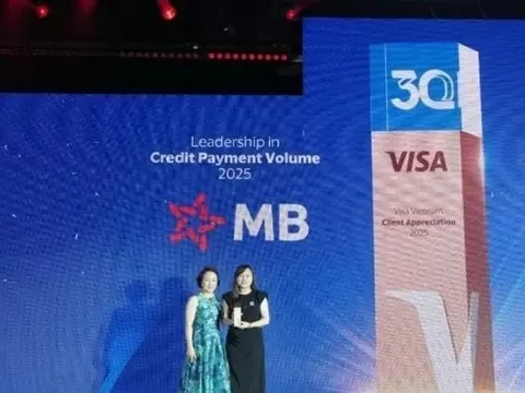 MB tiếp tục nhận bốn giải thưởng danh giá từ Visa