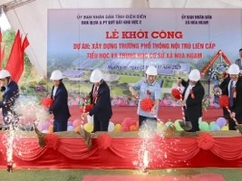 Điện Biên khởi công trường nội trú liên cấp tiểu học và THCS ở 3 xã biên giới