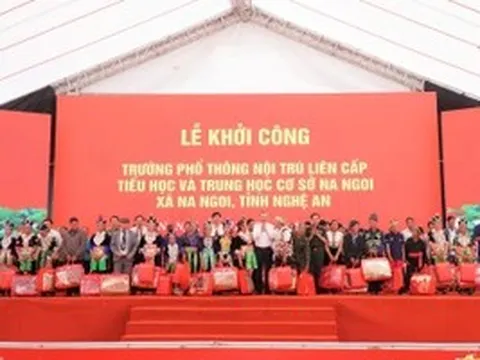 Đồng loạt khởi công các trường phổ thông nội trú liên cấp tại các xã biên giới