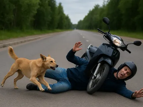 Tông trúng chó chạy rông trên đường, nam thanh niên đi xe máy nguy kịch 0