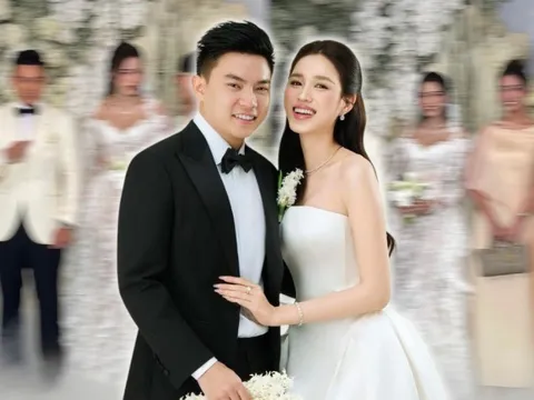 Dàn sao xúng xính dự đám cưới của Đỗ Thị Hà: Lương Thuỳ Linh diện váy hở bạo, Hà Kiều Anh mặc cây hồng nổi bật