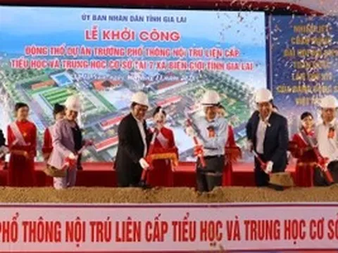 Phó Thủ tướng Hồ Quốc Dũng dự Lễ khởi công trường nội trú liên cấp ở Gia Lai