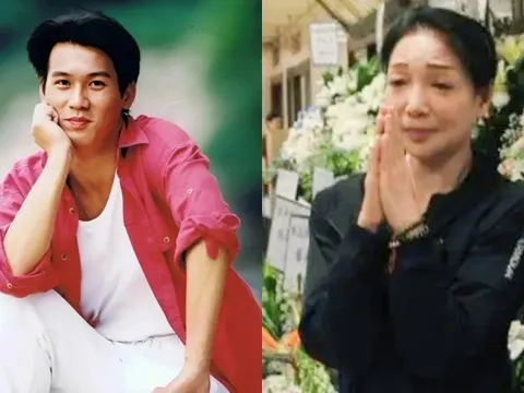 Xót xa cảnh đám tang nam thần showbiz qua đời vì đau tim, vợ khóc nghẹn đưa tiễn