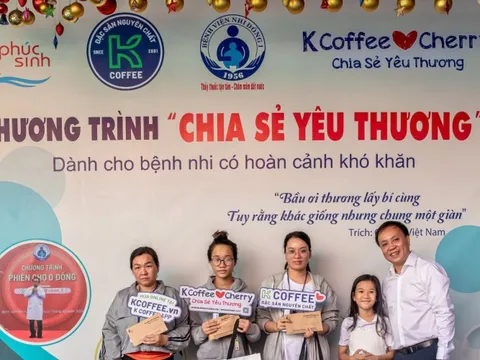 Quỹ K Coffee & Cherry hỗ trợ 330 triệu đồng cho các bệnh nhi khó khăn