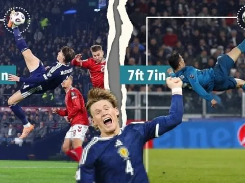 McTominay bật nhảy cao hơn Ronaldo
