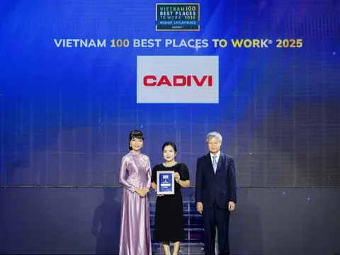 CADIVI được vinh danh trong Top 20 “Nơi làm việc tốt nhất Việt Nam 2025”