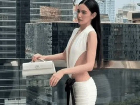 Nữ diễn viên quyến rũ bậc nhất showbiz diện váy khoét sâu, khoe sắc vóc rạng rỡ hậu đám cưới