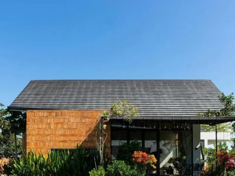 Nhà mái dốc 160m2 giữa cánh đồng lúa đẹp như tranh vẽ