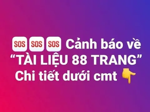 Công an cảnh báo khẩn về việc phát tán "tài liệu 88 trang" độc hại