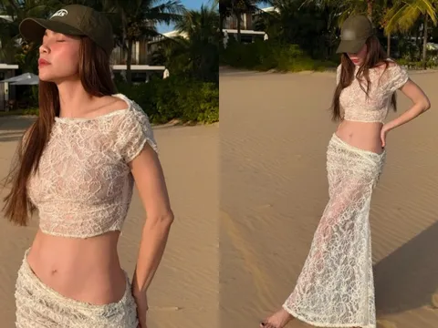 Hồ Ngọc Hà mặc váy ren xuyên thấu, một chi tiết cực gợi cảm khó rời mắt