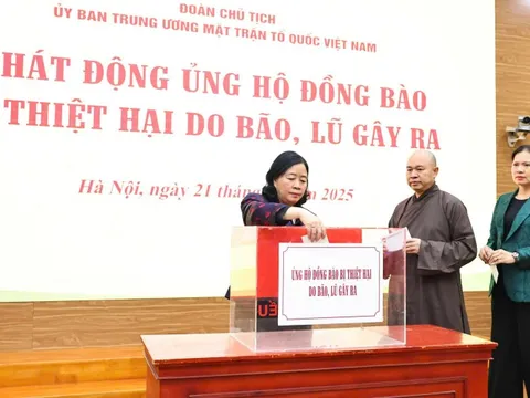 Ban Vận động cứu trợ Trung ương đã tiếp nhận tiền, hiện vật ủng hộ trị giá hơn 1.270 tỷ đồng