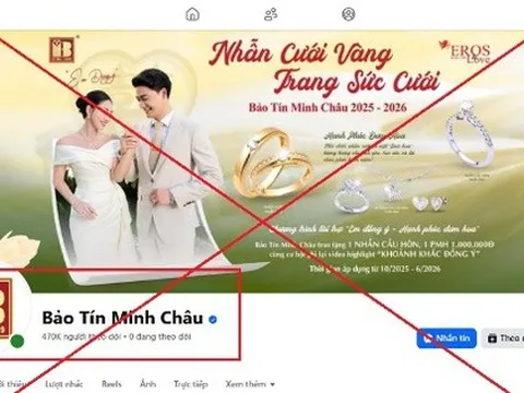 Người mua vàng chú ý: Công an Hà Nội cảnh báo về một tài khoản facebook có tên “Bảo Tín Minh Châu”