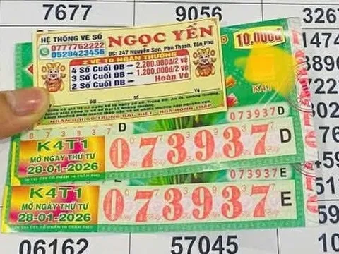 Xổ số miền Nam: Đại lý ở TPHCM và Tây Ninh đang tìm người trúng độc đắc 24 tờ vé số