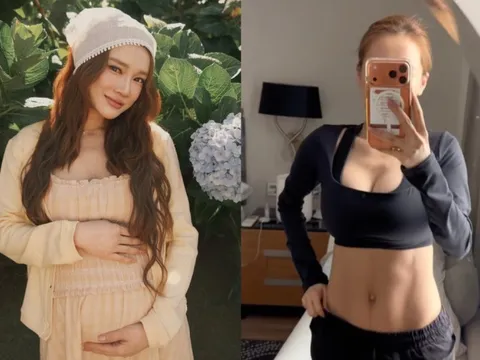 Nhã Phương lấy lại dáng thon, khoe eo nổi rõ múi cơ chỉ sau 14 ngày sinh con lần ba