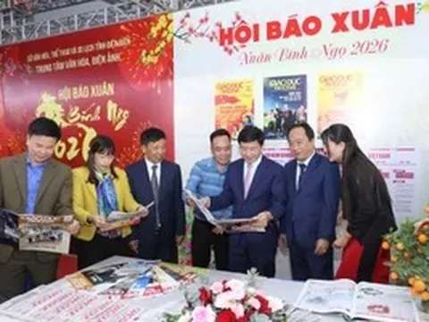 Báo GD&TĐ giới thiệu nhiều ấn phẩm đặc sắc tại Hội Báo Xuân Điện Biên 2026