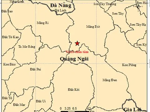 Quảng Ngãi xảy ra 7 trận động đất trong 2 ngày