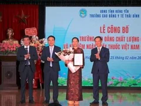 Trường cao đẳng Y tế Thái Bình đạt chuẩn trường cao đẳng chất lượng cao